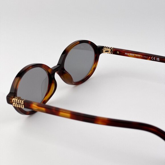 Miu Miu REGARD Women’s Oval Sunglasses – Havana Grey Model MU04ZS 21C40O main image 6